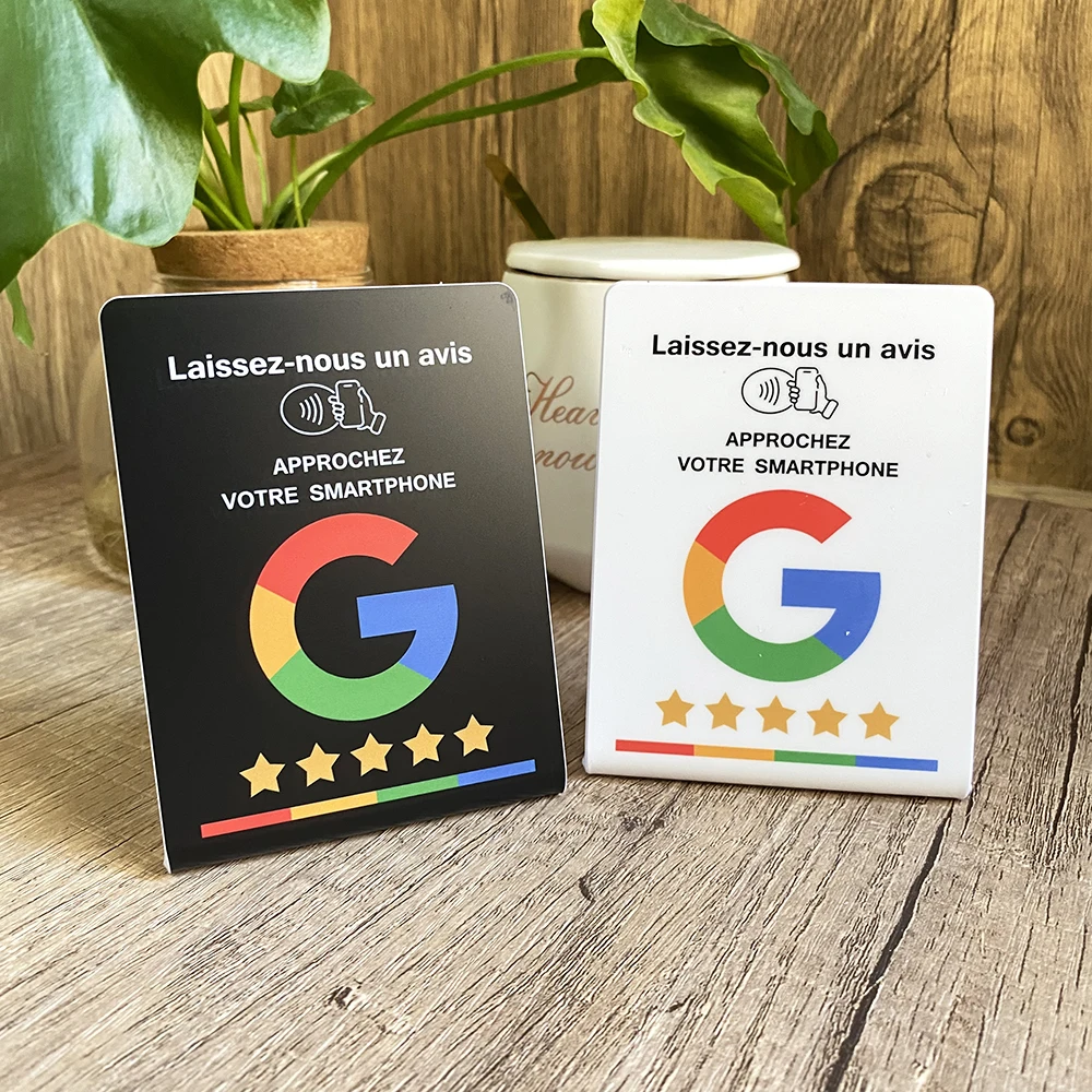 Обзор нас на настольной подставке Google Display, немецкий, французский, испанский, арабский, NFC, знак Google Review для ресторана, салона красоты