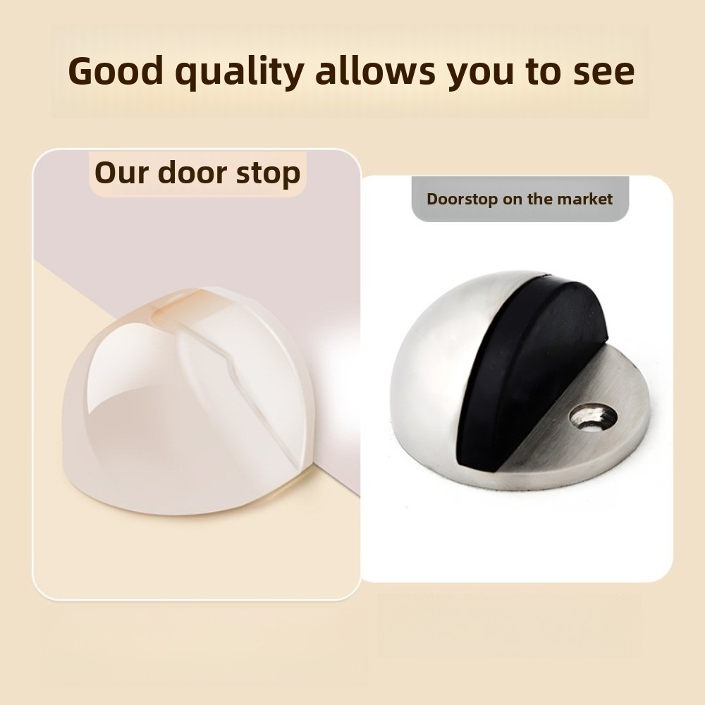 Tope de puerta transparente, soporte de puerta autoadhesivo, Tope de puerta montado en el suelo para protección de paredes y muebles, 1-8 Uds.