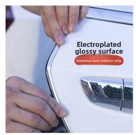 Car Glossy Anti-collision Strips, Hidden Door Opening Anti-scratch Stickers, Electroplated Door Edge Strips, Door Anti-collis...