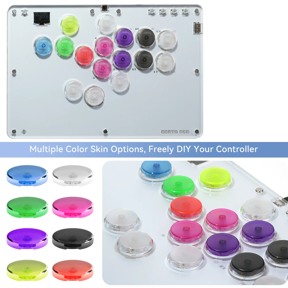 Haute42 Hitbox Cross Keycaps For Leverless Arcade Controller Hitbox Button Caps 25.8mm Low Profile Keycaps DIY For Kailh Switch