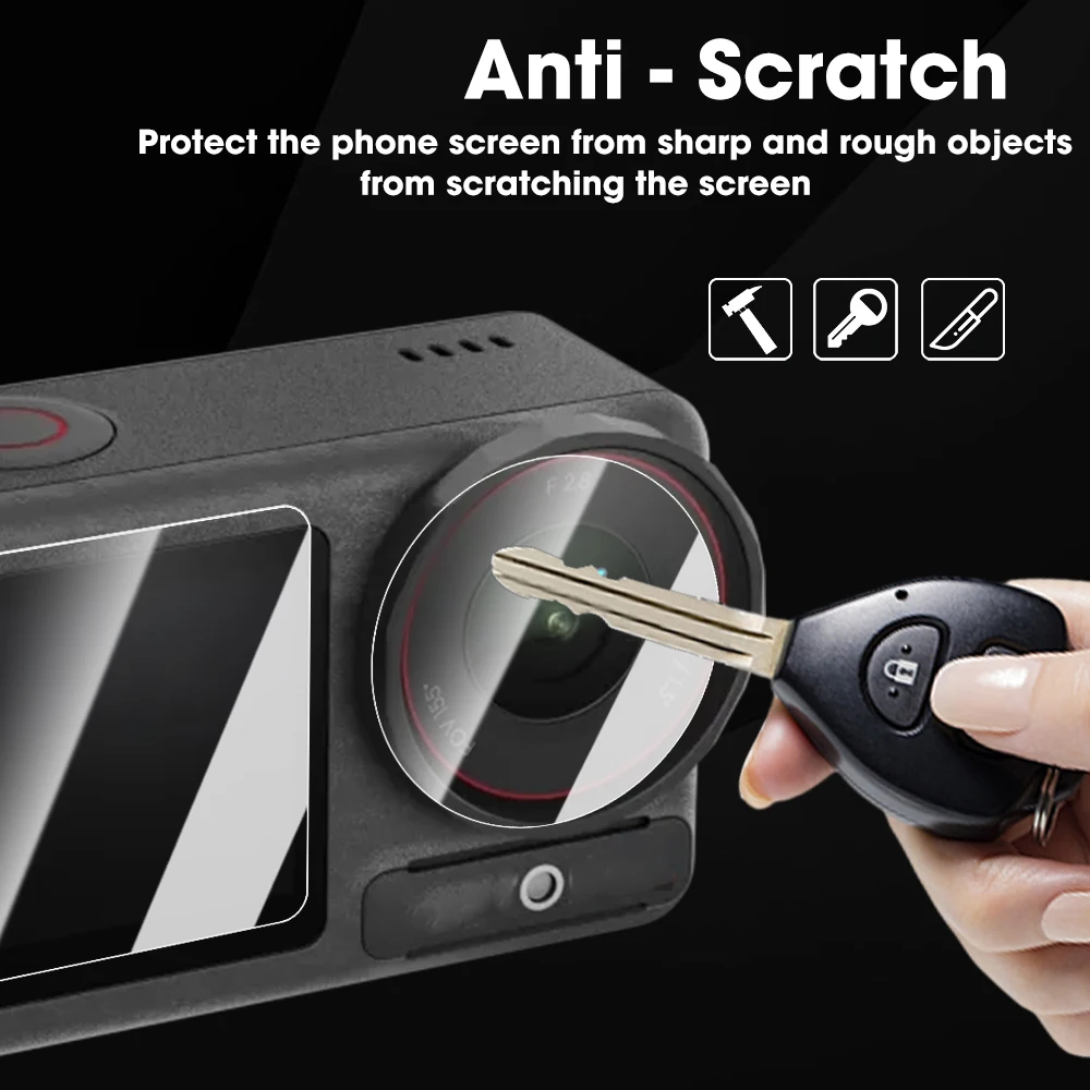 Cho DJI Osmo Hành Động 3 Kính Cường Lực Phía Trước Phía Sau Tấm Bảo Vệ Màn Hình Bảo Vệ Ống Kính Cho DJI Action3 Camera Hành Động Phụ Kiện