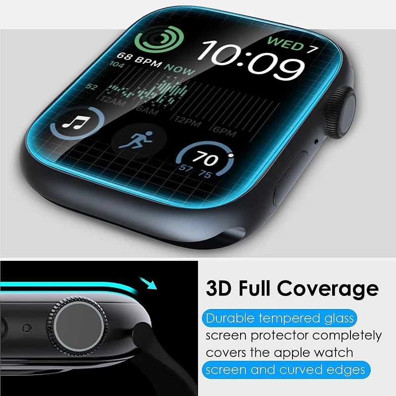 フル曲面スクリーンプロテクター Apple Watch Ultra 3 49 ミリメートルガラスではない保護 Iwatch シリーズ 10 9 8 7 6 5 SE 46 ミリメートル 41 ミリメートル 45 ミリメートル