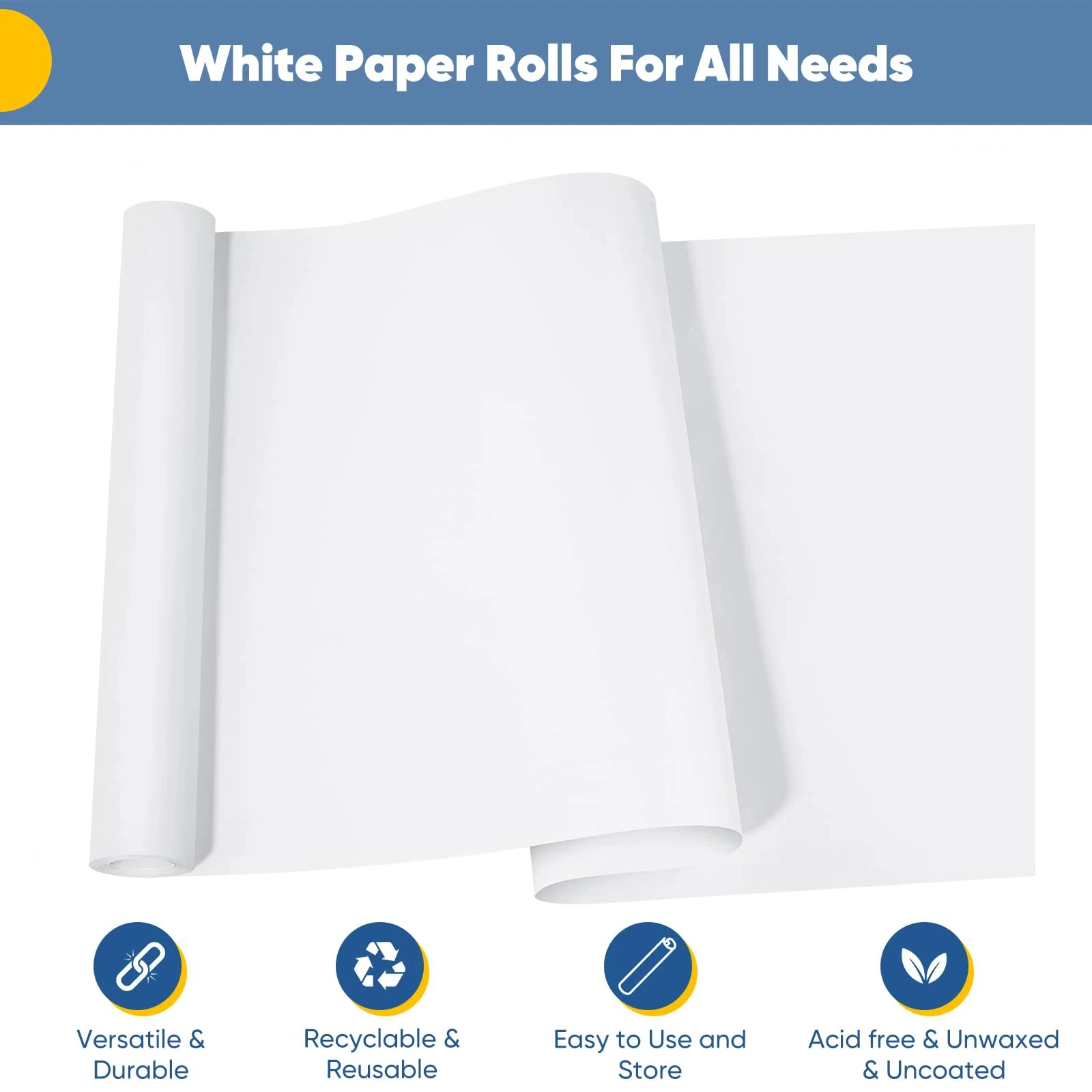 Kraft Paper White Wrapping Paper Craft Paper Roll Bulletin Board Paper Roll, Arts & Crafts, Gift Wrapping Moving Packing Paper