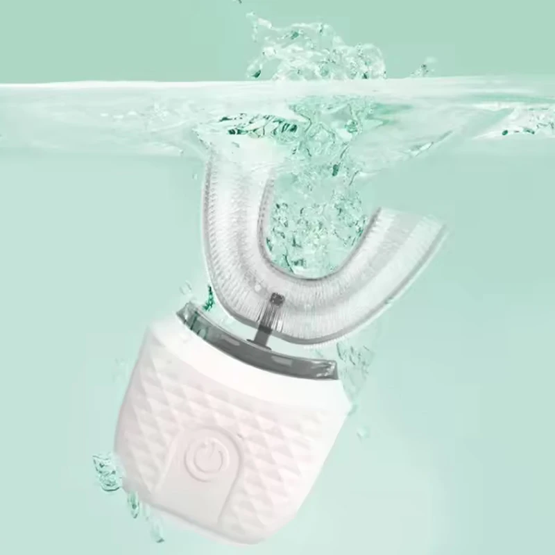 Brosse à dents électrique en forme de U portable, brosse à dents électrique automatique en forme de U, résistant à 360, soins bucco-dentaires, savoir à chaud
