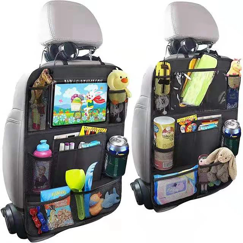 Carro Traseiro Organizador com Touch Screen Titular Tablet, Auto Back Seat Storage Cover, Protector para Viagens, Road Trip, Kids, Toddlers