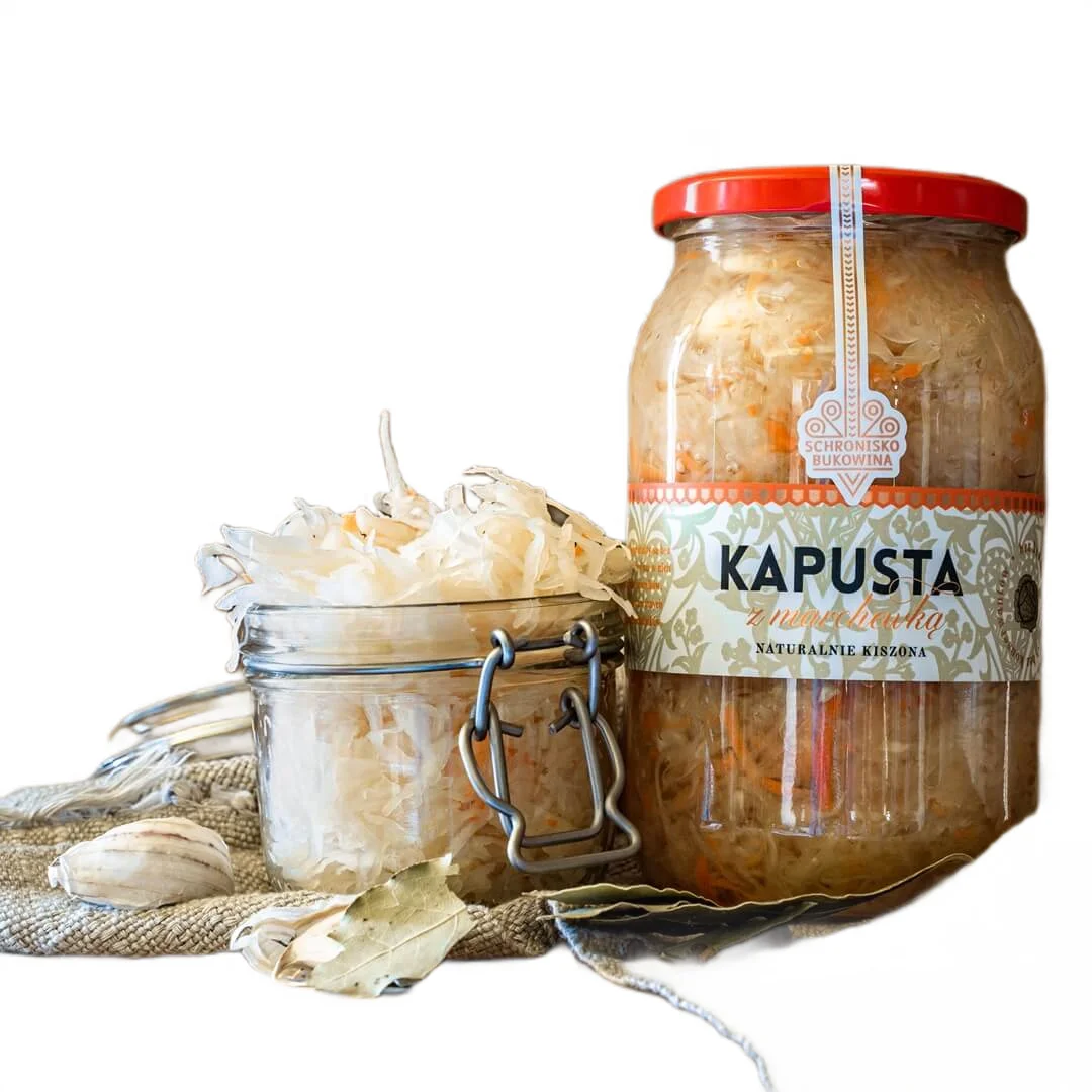 Natürlich sauerkraut mit karotten 870g-bukowina schutz