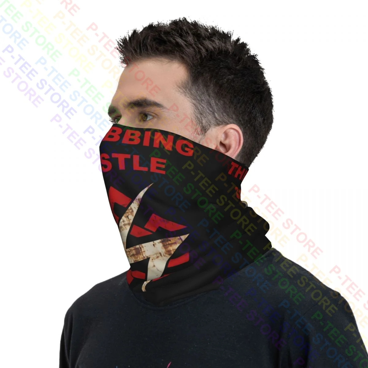 Pobbing Gristle Pobbing Gristle Flash Knot Logo Hals Gamasche Bandana Schal Gesichts maske staub dicht