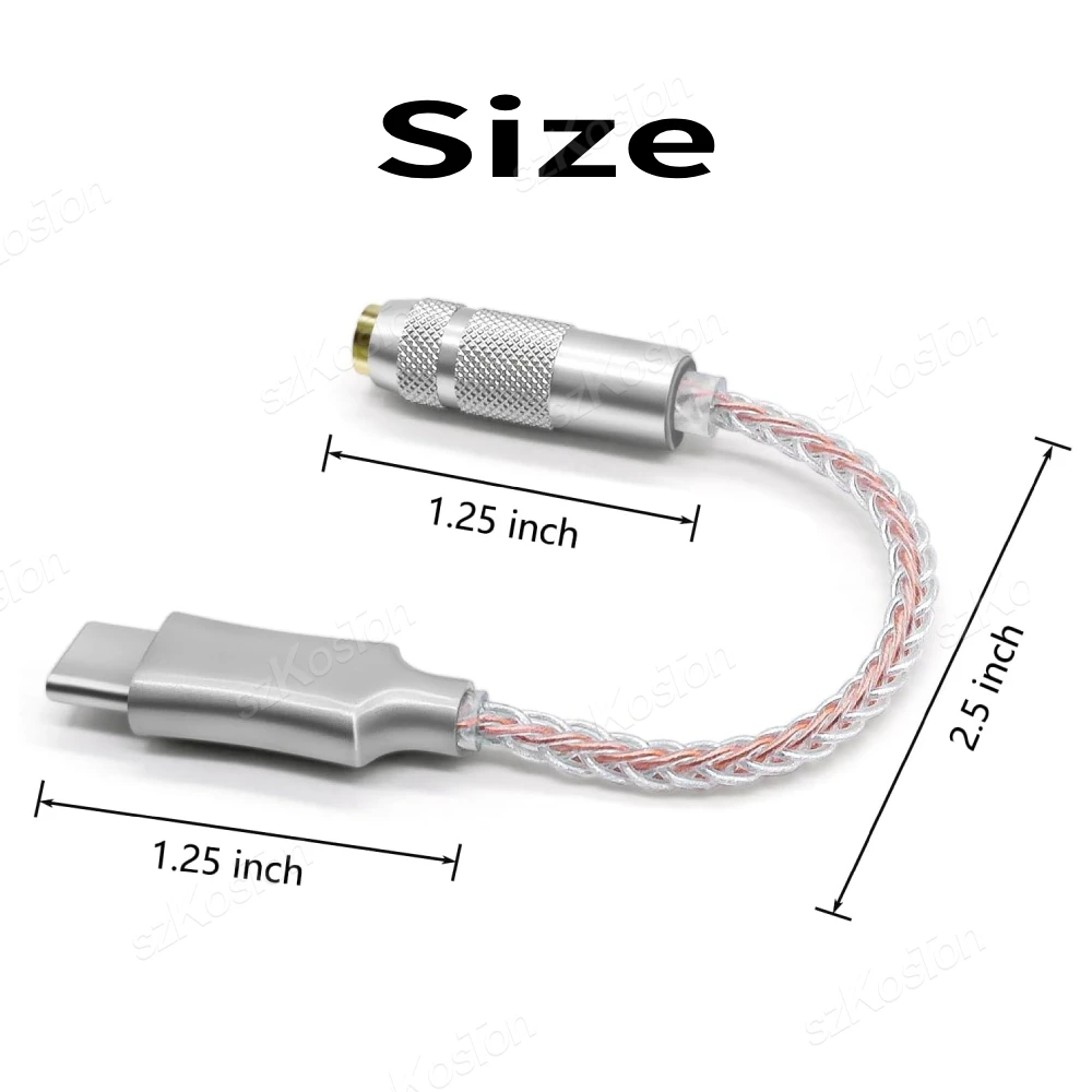 Type C to 3.5mm Audio Interface CB1200AU DAC HiFi Headphone Amplifier Audio Decoder IEM AMP Smartphone Adapter