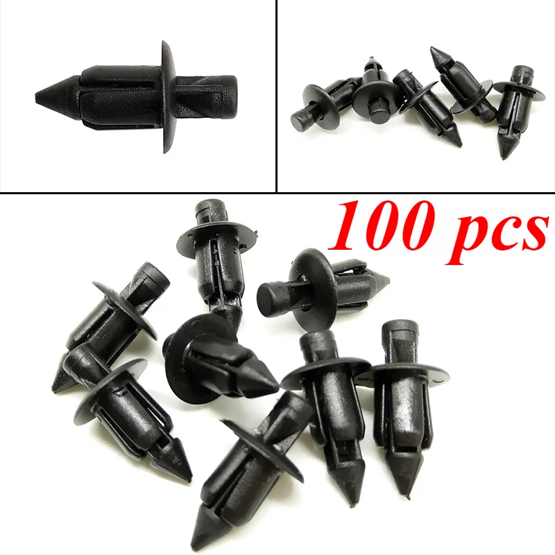 100 szt. Plastikowe nitki mocujące owiewki rowerowe, klipsy mocujące do Hondy, Suzuki, Kawasaki