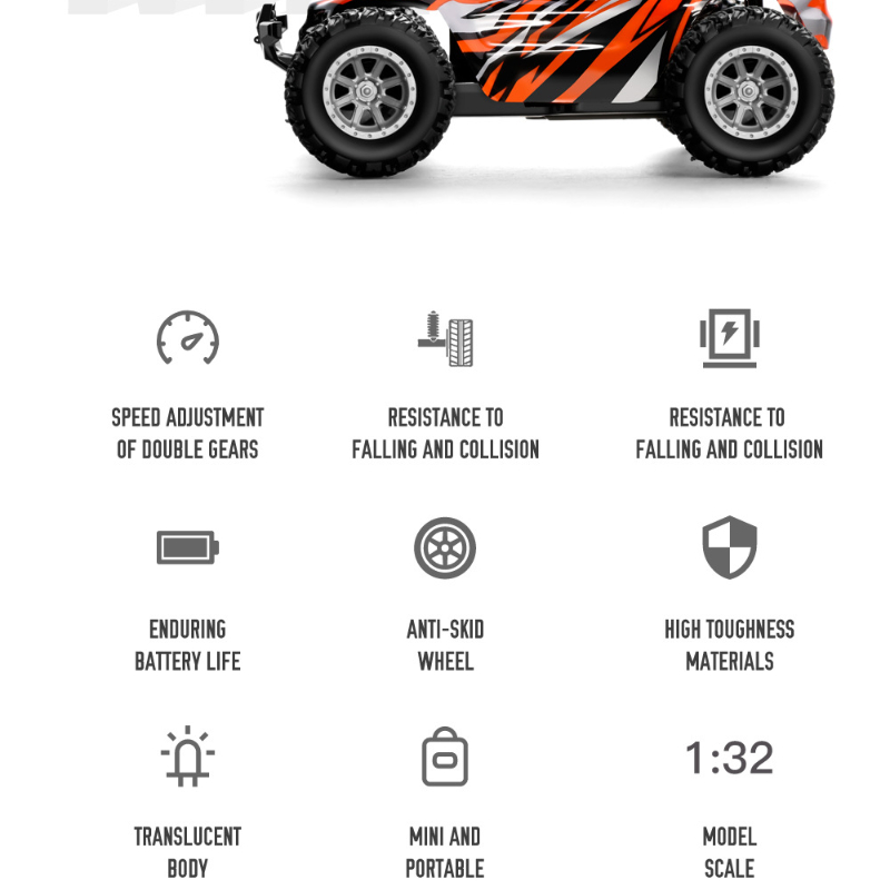 Max の新しい 801 登山ミニリモートコントロール車両オフロードカードリフト車両 1:32 子供の男の子のおもちゃの車