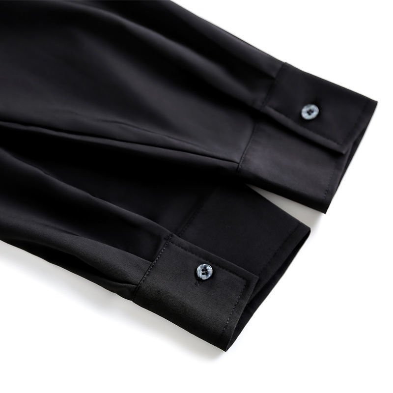 ARENS 黒ゴシックブラウスヴィンテージカジュアルストリート原宿シャツ春秋特大非対称トップパンク長袖