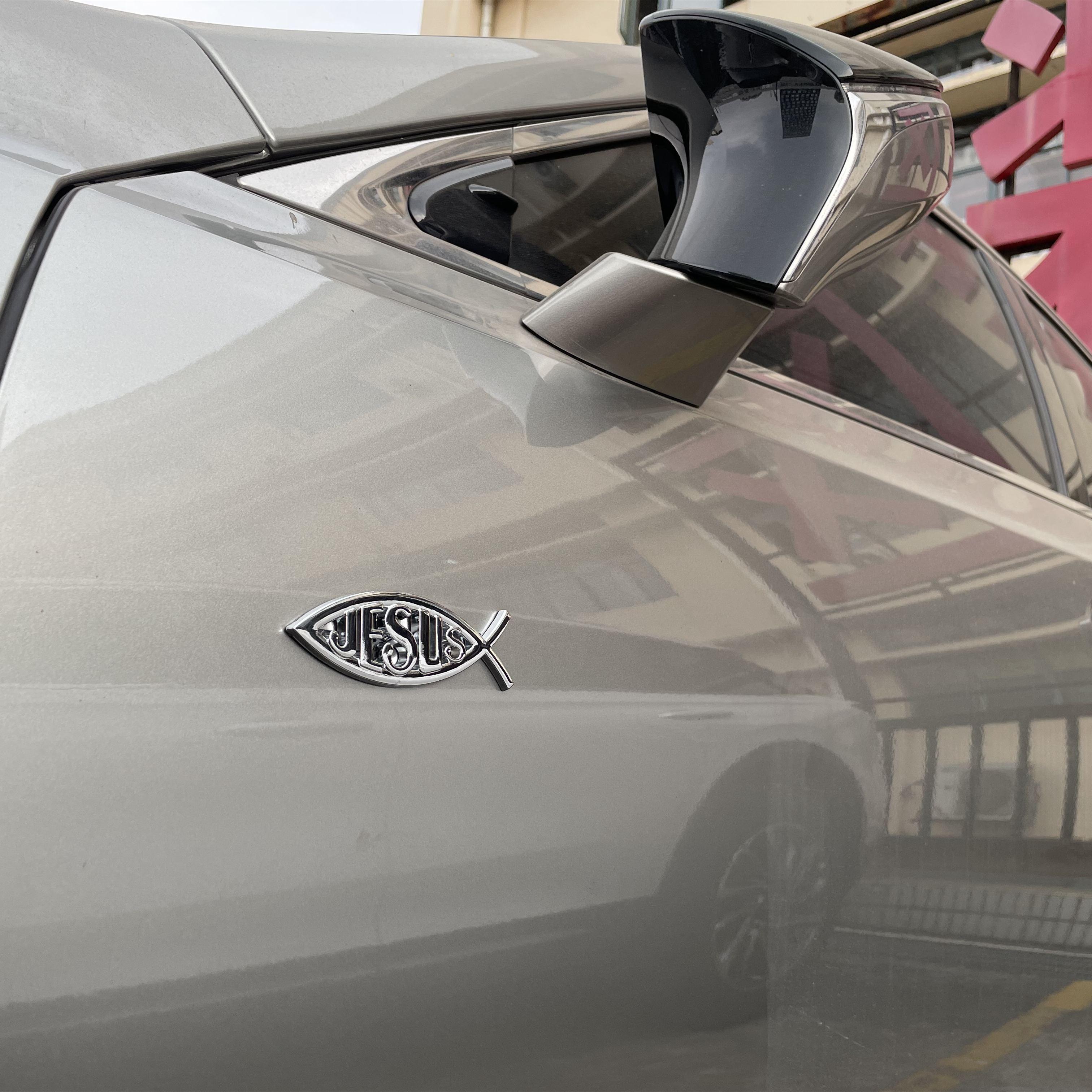 Pegatinas de metal de pez Jesús aplicables a maletero de coche, guardabarros y parachoques trasero, pegatinas de metal 3D, insignia cristiana