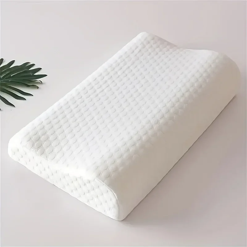 Almohada de espuma viscoelástica de 1 pieza con una funda de tela tejida y un núcleo de poliuretano, adecuada para lavado a máquina