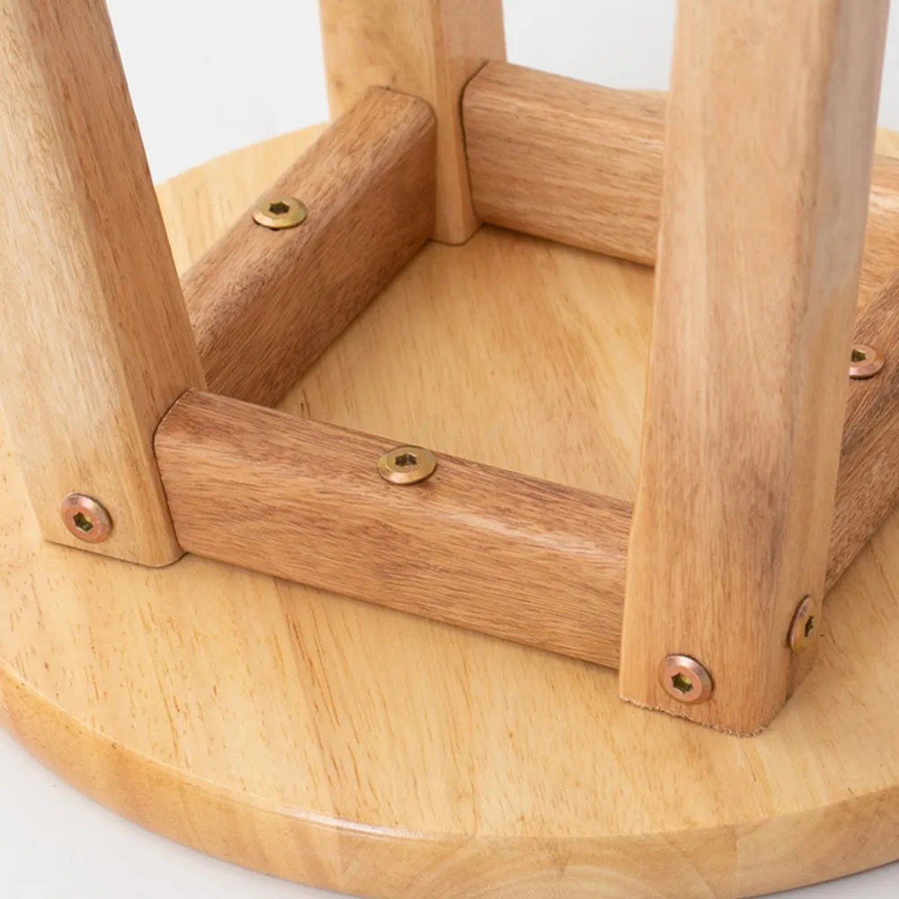 Bar Solid Wood Stool Household Milk Tea Shop Simplicity High Chair Multifunction Northern Strong Load-Bearing Capacity Bar Chair