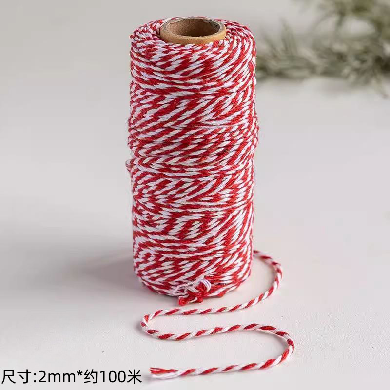 100M/Roll Bakers Twine String Cotton Cords Rope  For Home Decor Handmade Christmas Gift Packing Craft DIY Wrapping Gift
