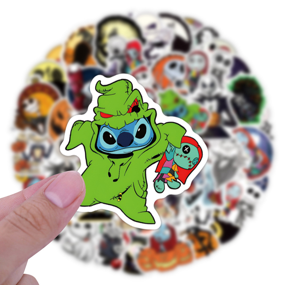 60PCS Disney Nightmare Before Christmas Halloween Aufkleber DIY Tagebuch Laptop Gepäck Skateboard Graffiti Aufkleber Spielzeug Geschenke
