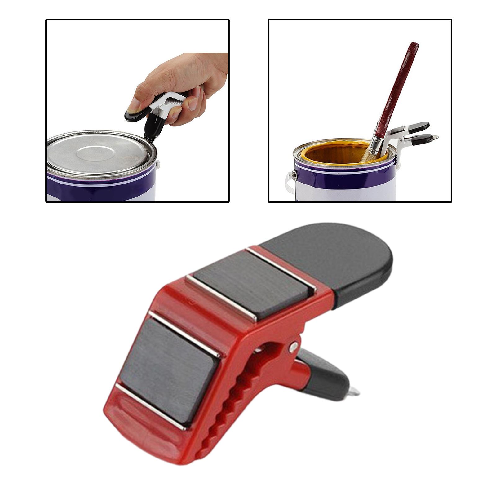 1 Piece Magnetic Paint Brush Holder Clip Portable Multipurpose Multi Tool Lid Opener for Renovation Random Color