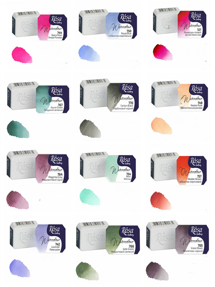 2,5 мл однотонная акварель, полный блок, 60 цветов, дополнительная акварельная краска для художника, главный уровень, акварельная живопись, товары для рукоделия
