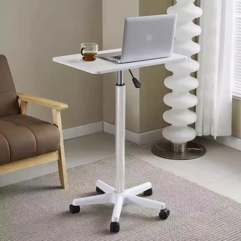 Wooden Portable Small Desk Stable Standing Workstation  Height-Adjustable Bedside Desk  Durable Laptop Table