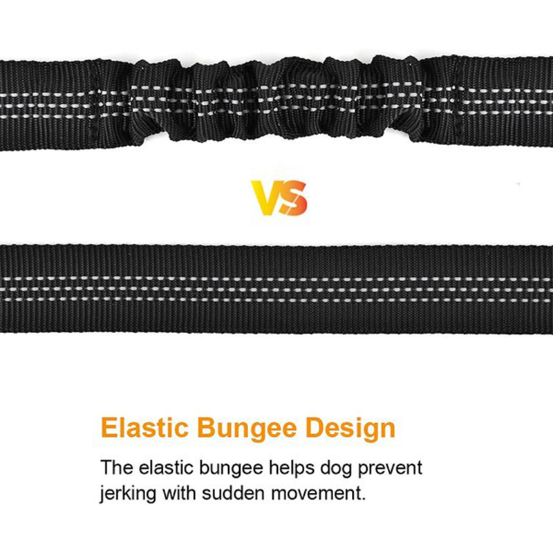 The dog seat belt is adjustable and retractable. Tugboat with elastic pet belt, car seat belt or safety rope