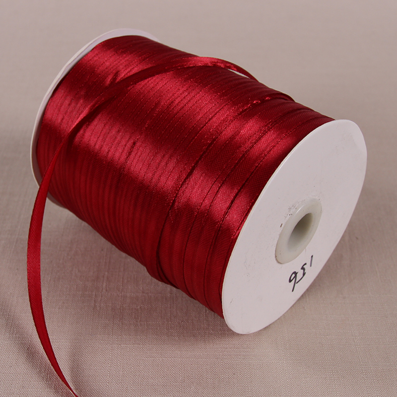 Einseitiges Satinband, leuchtend rot, 25 Yards, Großhandel, Heimwerkerbedarf, Geschenkverpackung, Weihnachten, Bekleidung, Nähen, Stoffband
