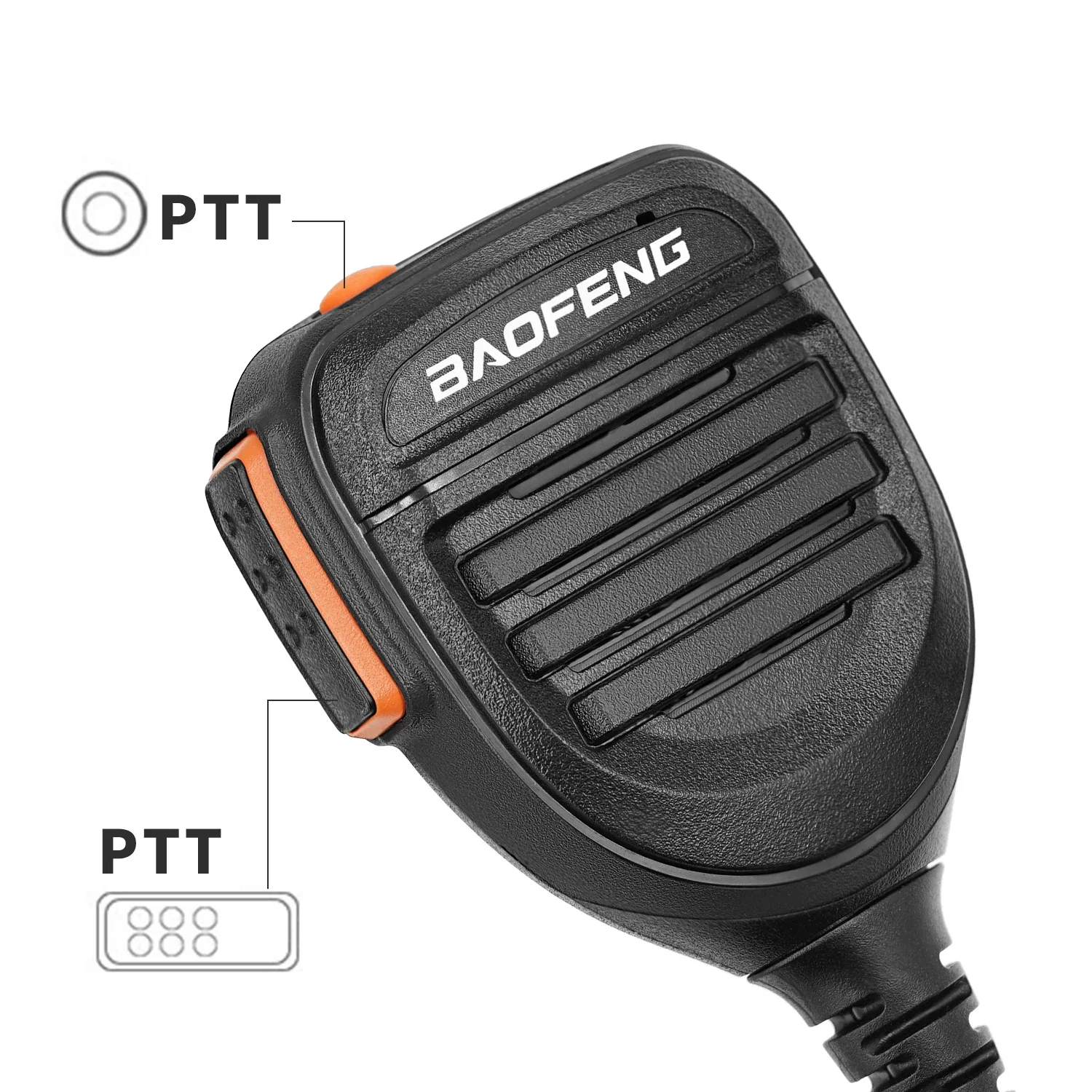 Baofeng Walkie Talkie Mikrofon z głośnikiem PTT Mikrofon na ramię Przenośny do Baofeng 888S UV-5R Walkie Talkie, Akcesoria Radios