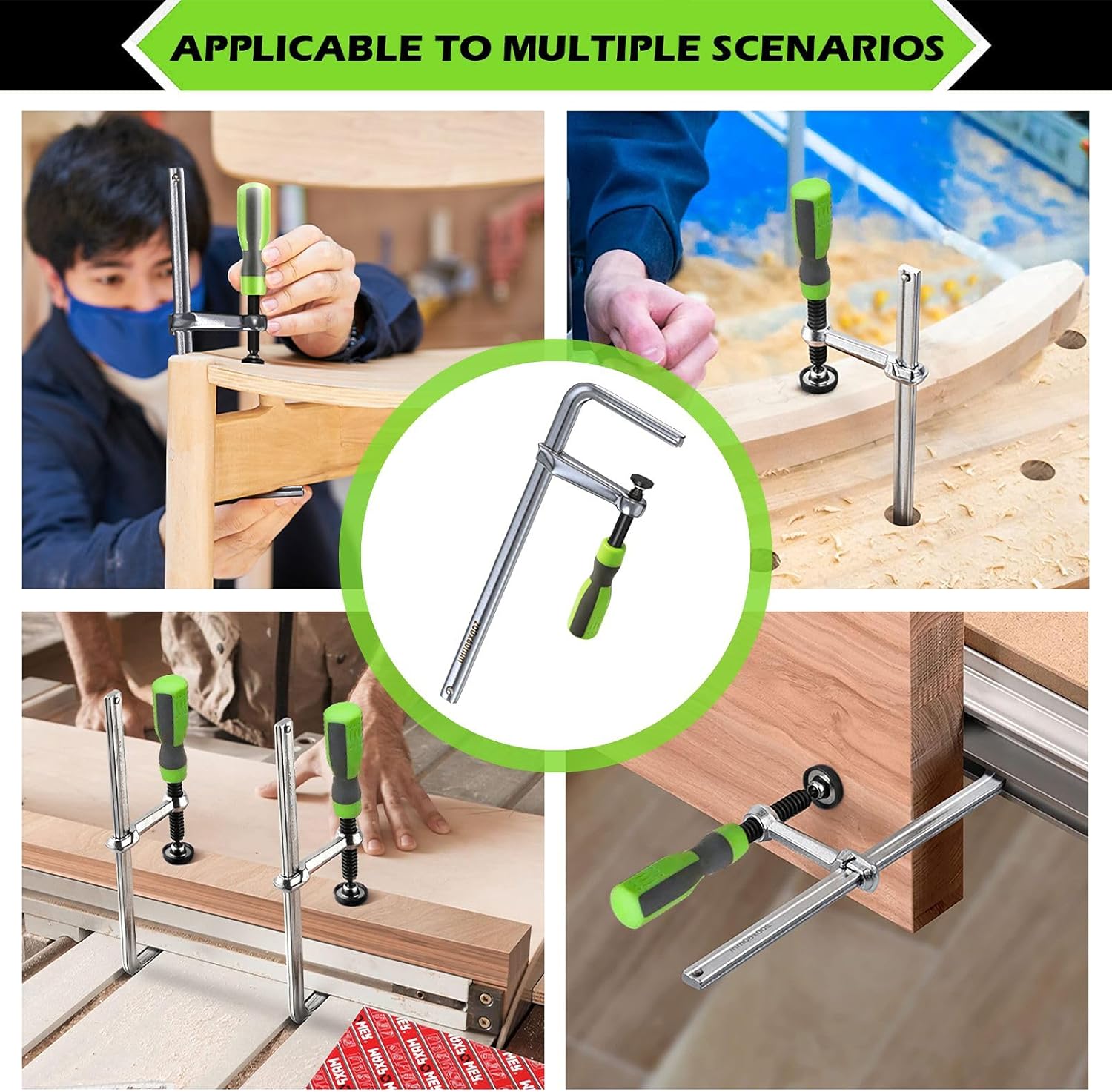 Woodworking Guide Rail Clamp Dovetail Clamps Quick Screw Wood Handle Guide Rail Clamp for Carpentry Table Track Saw Rails Tools