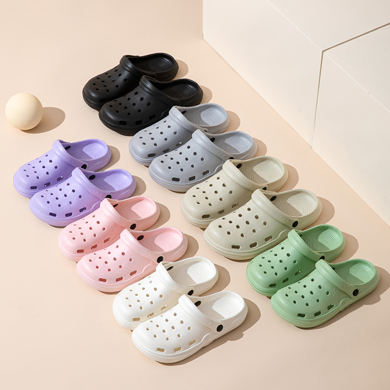 Sabots d'été pour femmes, sandales à fond épais, diapositives de maison, semelles compensées sèches EVA souples, chaussures de jardin, sandales de plage, pantoufles de maison