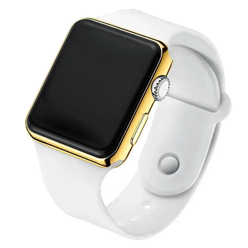 Relojes digitales para Hombre y mujer, Reloj de pulsera deportivo LED cuadrado electrónico, Reloj femenino de silicona Simple informal a la moda, Reloj para Hombre