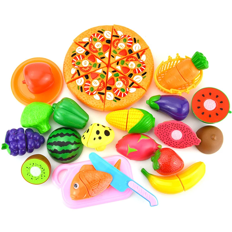 子供ごっこ遊び シミュレートされたキッチンおもちゃ プラスチック切断食品 子供のおもちゃ オブジェクト認知 男の子 女の子 誕生日プレゼント TMZ