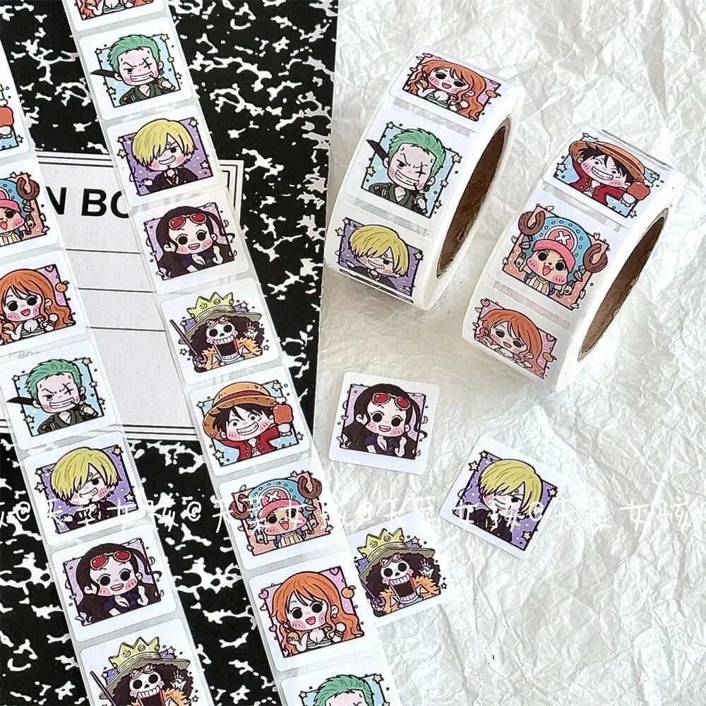 500PCS One Piece Moving Diffuse สติกเกอร์คู่มือวัสดุตกแต่งซองจดหมายสติกเกอร์กระดาษ Kawaii ของขวัญ