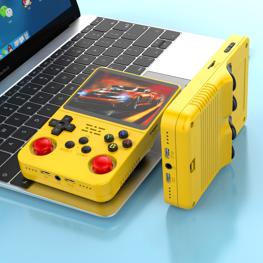 R36S 128G Retro Handheld Spielkonsole Linux System 3,5 Zoll IPS Bildschirm Tragbare Tasche Video Player 2 Joystick 64G 256G Kind Geschenk