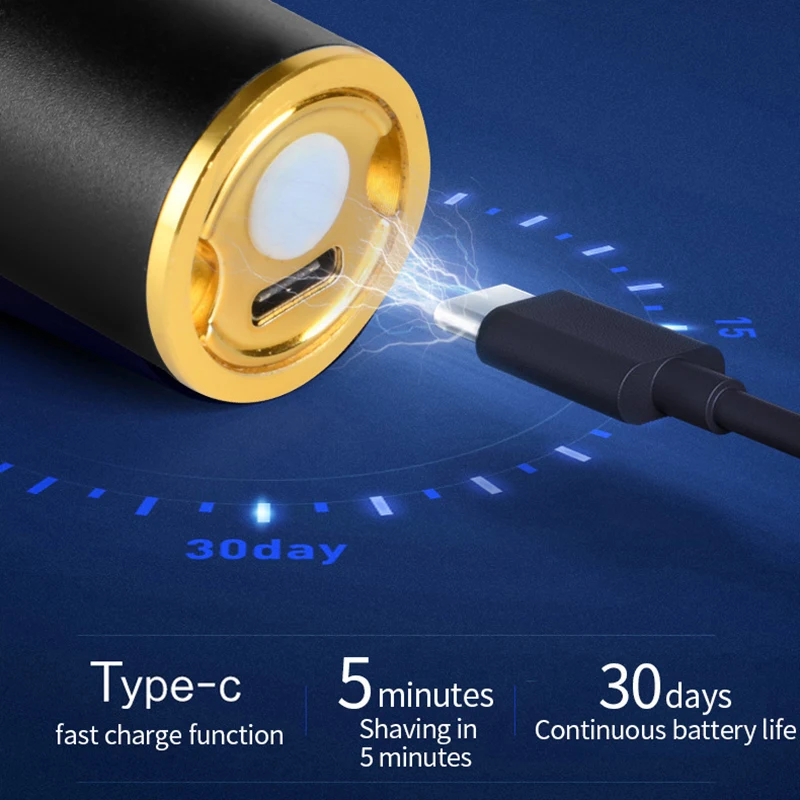 Afeitadora facial USB para hombre, resistente al agua, sin irritación, Mini afeitadora portátil de acero inoxidable, afeitadora afilada, cosas para hombre, coche de viaje