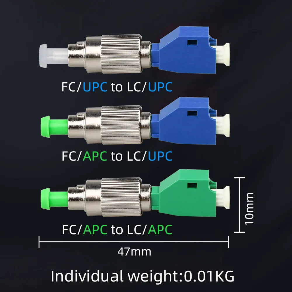 SAIVXIAN FC (macho) a LC (hembra) Adaptador de fibra híbrida Conector de probador de fibra óptica Conector localizador visual de fallos