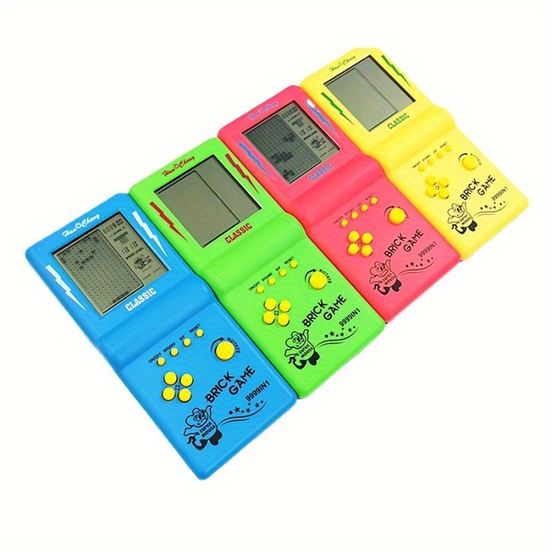 Console de jogo de tijolo vintage, jogos de quebra-cabeça portáteis, dispositivo de jogo de bolso retrô nostálgico, material plástico, ideal para adolescentes e adultos