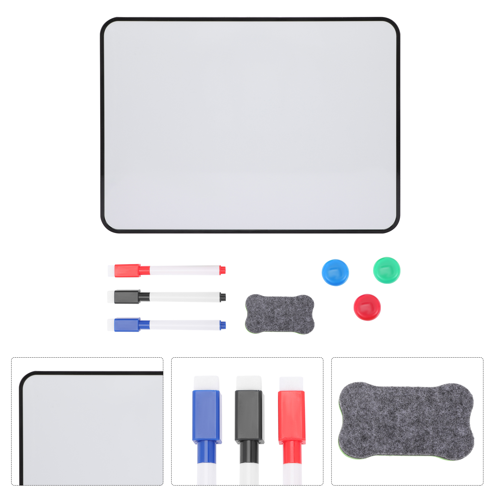1 Dry Erase Whiteboard A3 White Board for Refrigerator Office Note Message Stand Easel Writing Tablet