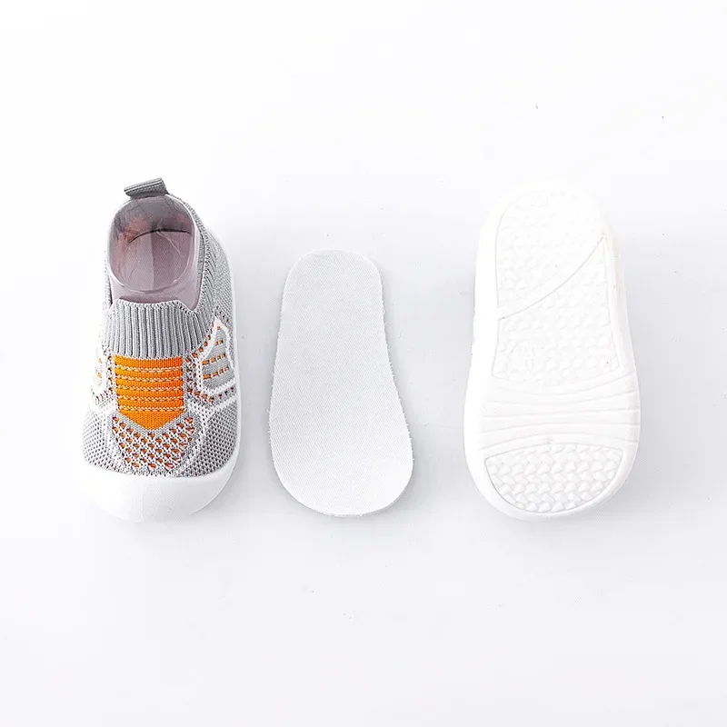 Zapatos de bebé antideslizantes y transpirables, calcetines de suelo para cuna infantil con suela de goma para niños, niñas y niños, zapatos de malla, zapatillas de fondo suave