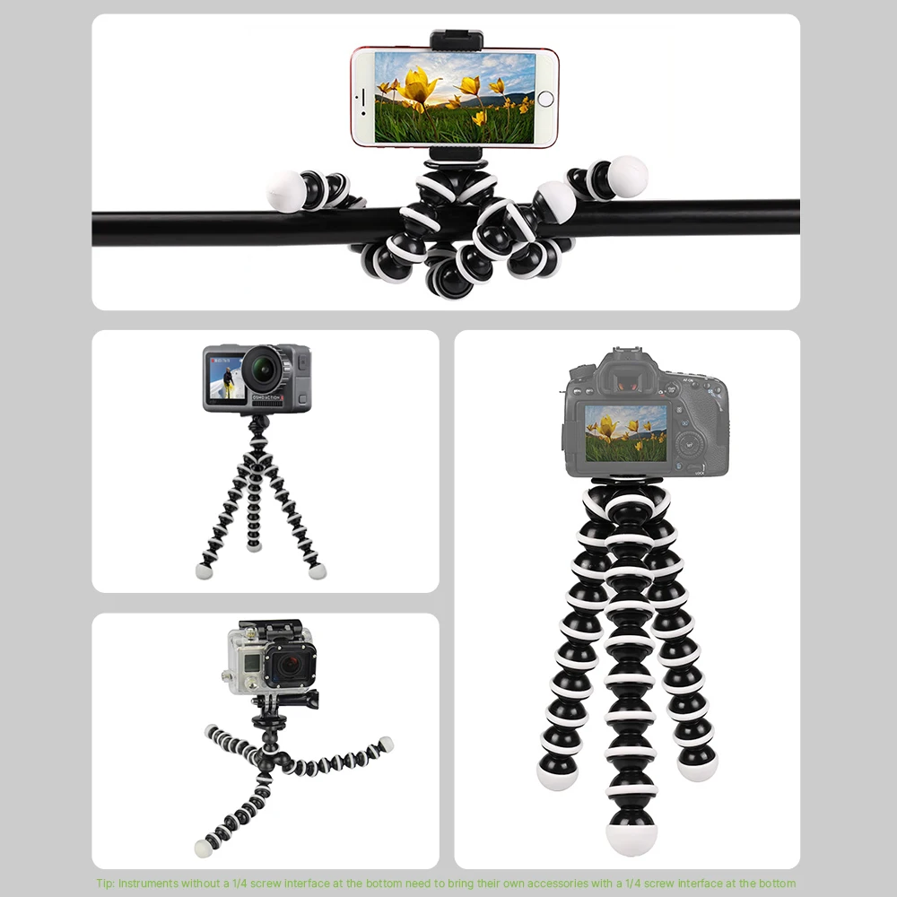 Trípode de pulpo para teléfono inteligente Dslr y cámara Mini trípode de escritorio plegable Flexible para accesorios de Cámara de Acción Gopro