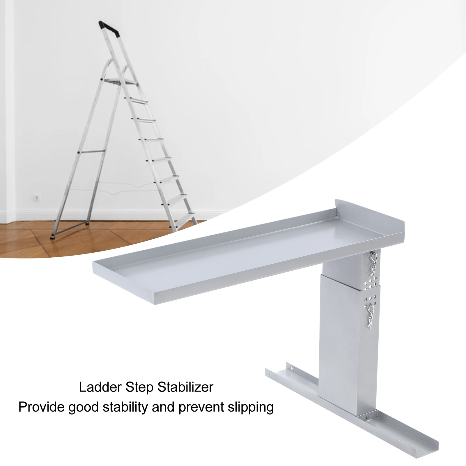 Ladder Extender Ladder Support Stand Stable Structure Foldable Design Corrosion Resistance for Indoor Outdoor 2 Foot Ladders