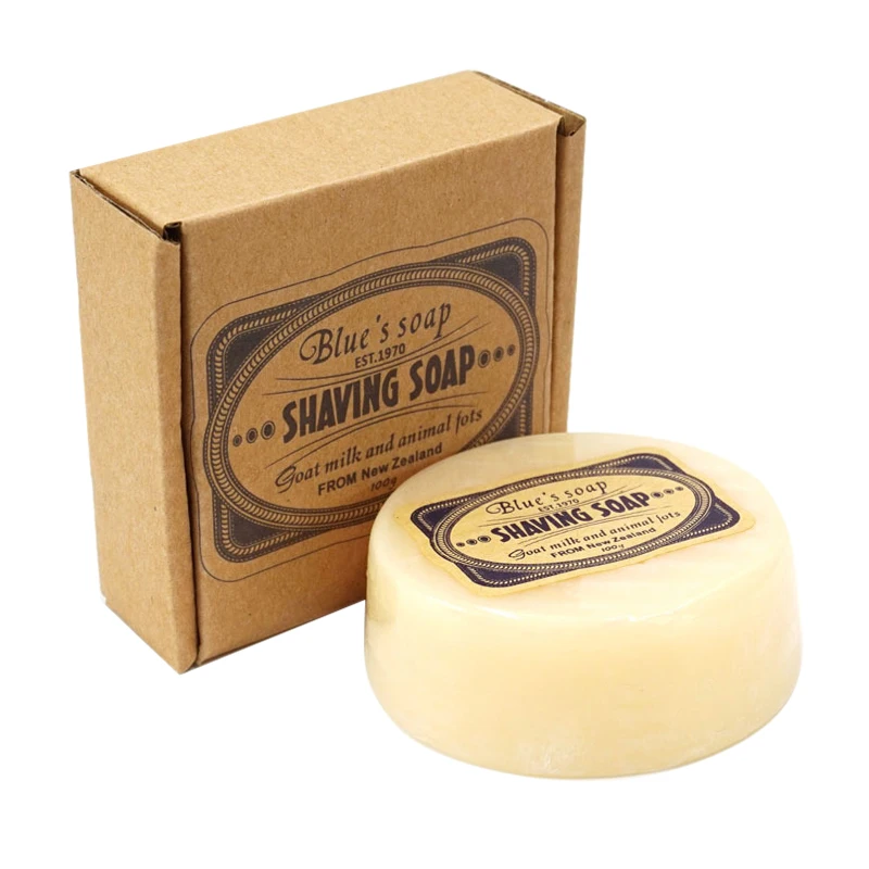 Crema de afeitar para hombre, jabón de afeitar para bigote, cuidado Facial, leche de cabra, crema de afeitar para Barba, eliminación de barba, 100g, refrescante y cómodo