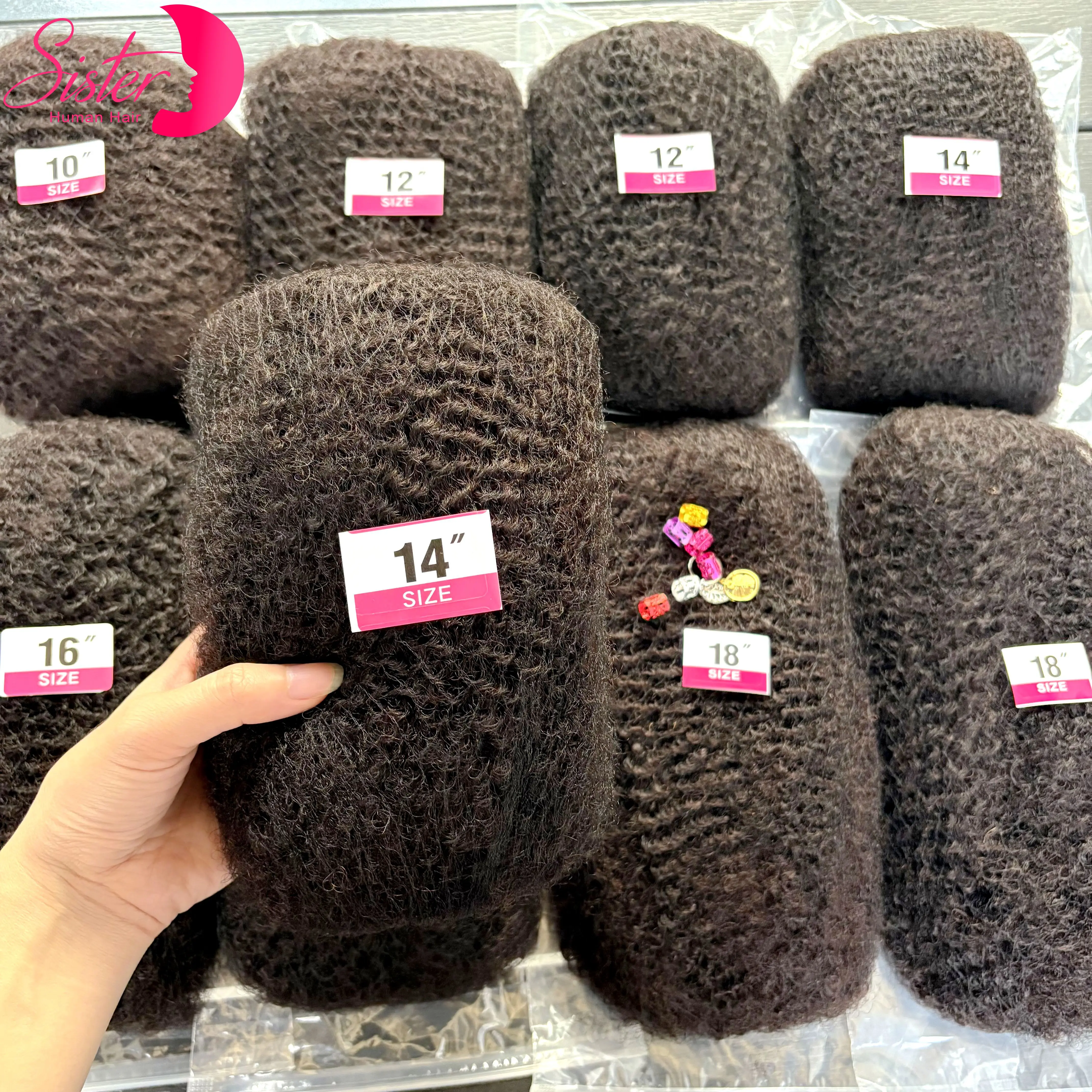 30 ou 50 g/pacote 10-18 Polegada 4c afro kinky extensões de cabelo humano em massa sem trama brasileiro remy em massa para locs micro torção trança cabelo