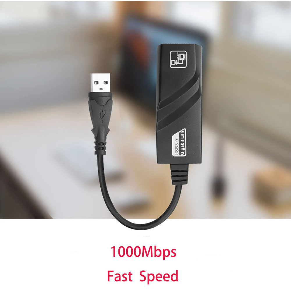 Adaptador USB 3,0 con cable USB TypeC a Rj45 Lan Ethernet, tarjeta de red RTL8153 para PC, Macbook, Windows y portátil, 10/100/1000Mbps