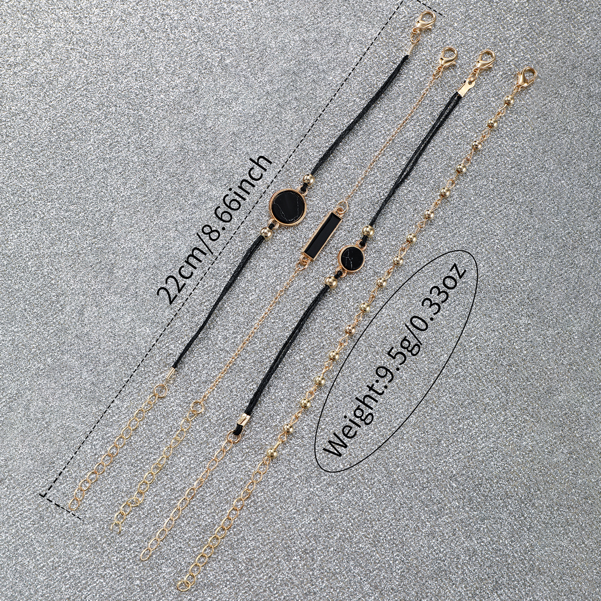 女性用スターリースカイリアルレザーバンドクォーツ時計、ターコイズブレスレットセット、ファッションブレスレット、5個