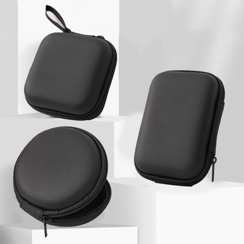 Mini 3C carcasa dura portátil para dispositivos digitales, bolsa de almacenamiento de cuero Artificial, cargador de auriculares, Cable de datos, organizador de disco U