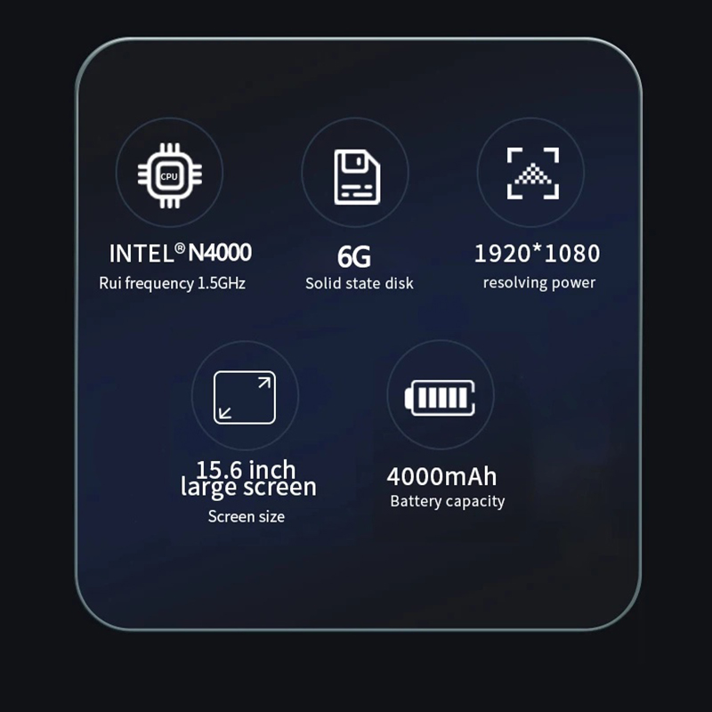 Ordenador portátil Intel N4000 de 15,6 pulgadas, 6 GB de RAM, 2TB, SSD, DDR4, Windows 11, 2,6 GHz, desbloqueo por huella dactilar, cámara HD, portabilidad para juegos