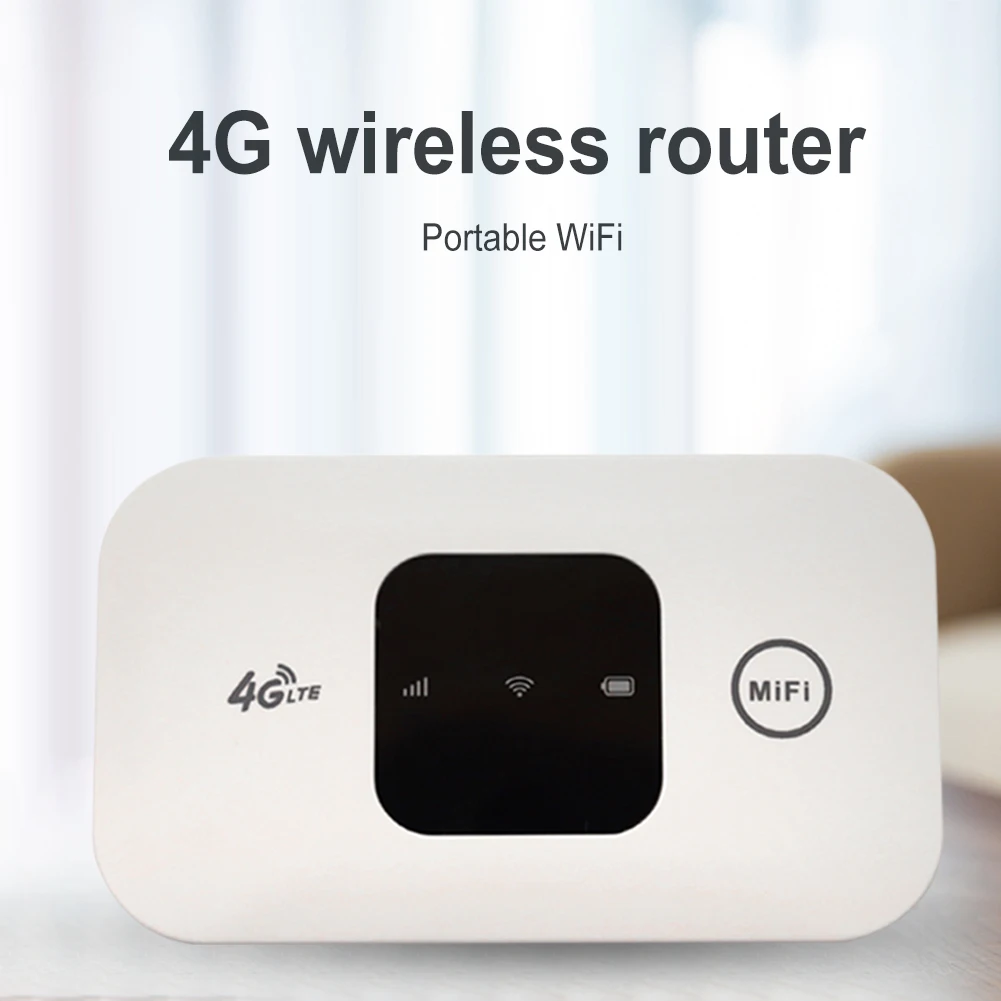4G Pocket WiFi Router แบบพกพา Hotspot 150Mbps โมเด็มไร้สายพร้อมซิมการ์ดสล็อต 4G Wireless Router ครอบคลุมกว้าง