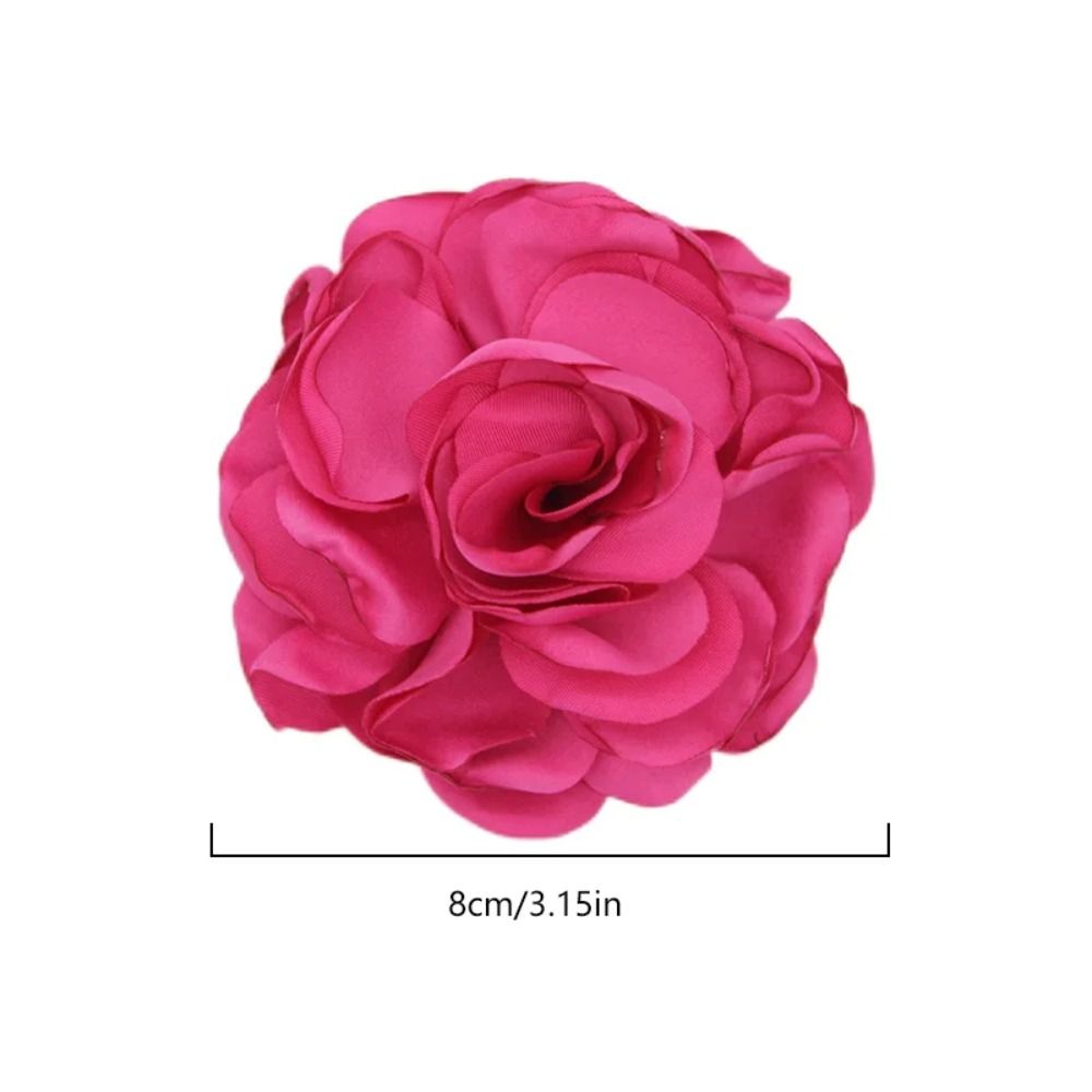 Mode Stoff große Rose Blume Brosche Stoff Kunst handgemachte Blumen Brosche Anstecknadeln Abzeichen Kleid Anzug Corsage Hochzeits feier Schmuck