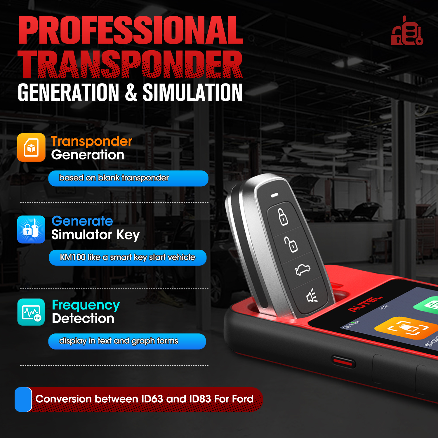 2025 Autel MaxiIM KM100 Key Fob Programming Tools KM100X Key Programmer 60s Key Generation OBD IMMO Key Learning Key Free Update