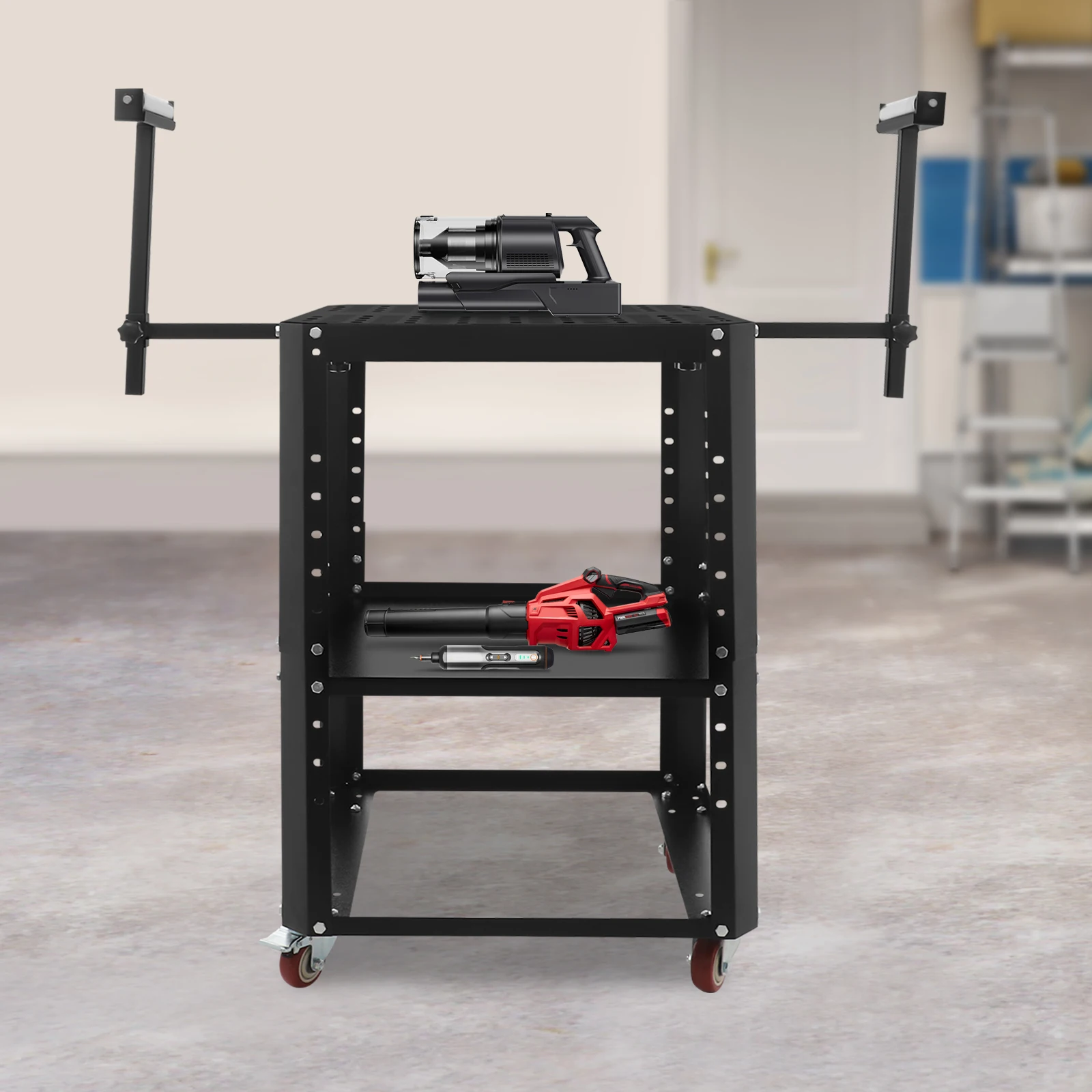 550 lbs Rolling Planer Stand Height Adjustable Planer Table with Extension Rollers for Professional Woodworkers, Renovators, etc