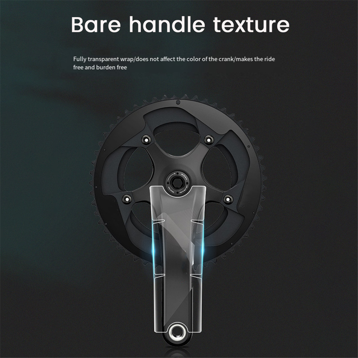 Película protetora para manivela de bicicleta, película tpu anticolisão para manivela mtb, adesivo transparente para 3t, sram vermelho, força sram